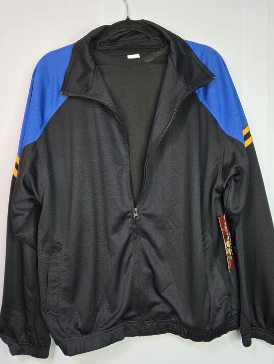 Reputation Other - Reputation Men's NWT Size XL Black/Royal&Sun zip front silk blend bomber jacket